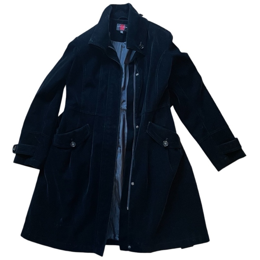 Gallery velvet coat size M,washable, bubble like skirt, vintage? Excellent shape - Picture 5 of 13